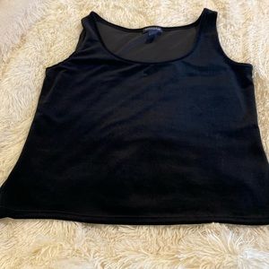 Ann Taylor Large black velvet tank